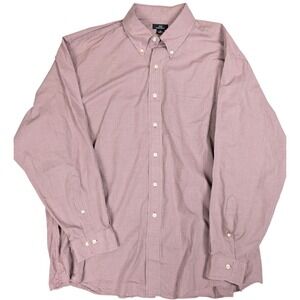 Brooks Brothers 346 Red Checkered Button Down‎ Long Sleeve Shirt Men's Size 2XL